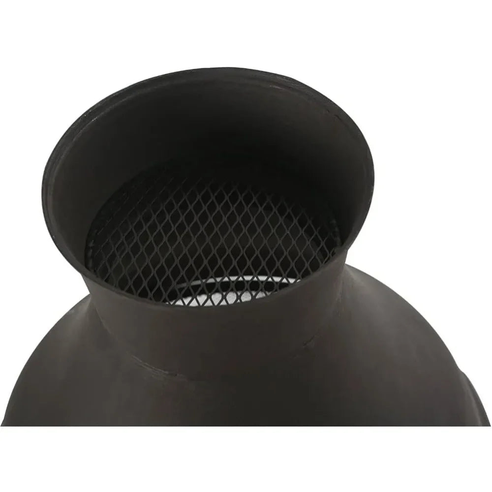 Wood Burning Fire Pits Chimenea Outdoor Fireplace Wooden Firepit, Brown-Black Customized