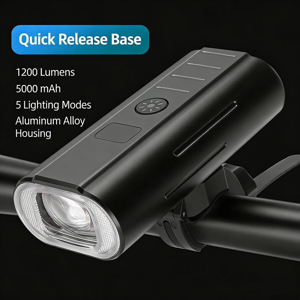 BUCKLOS LED Bike Light 2800 Lumens Bicycle Lamp 6000mAh Bicycle Front Lamp Aluminum Alloy Bike Headlight MTB Front Lantern