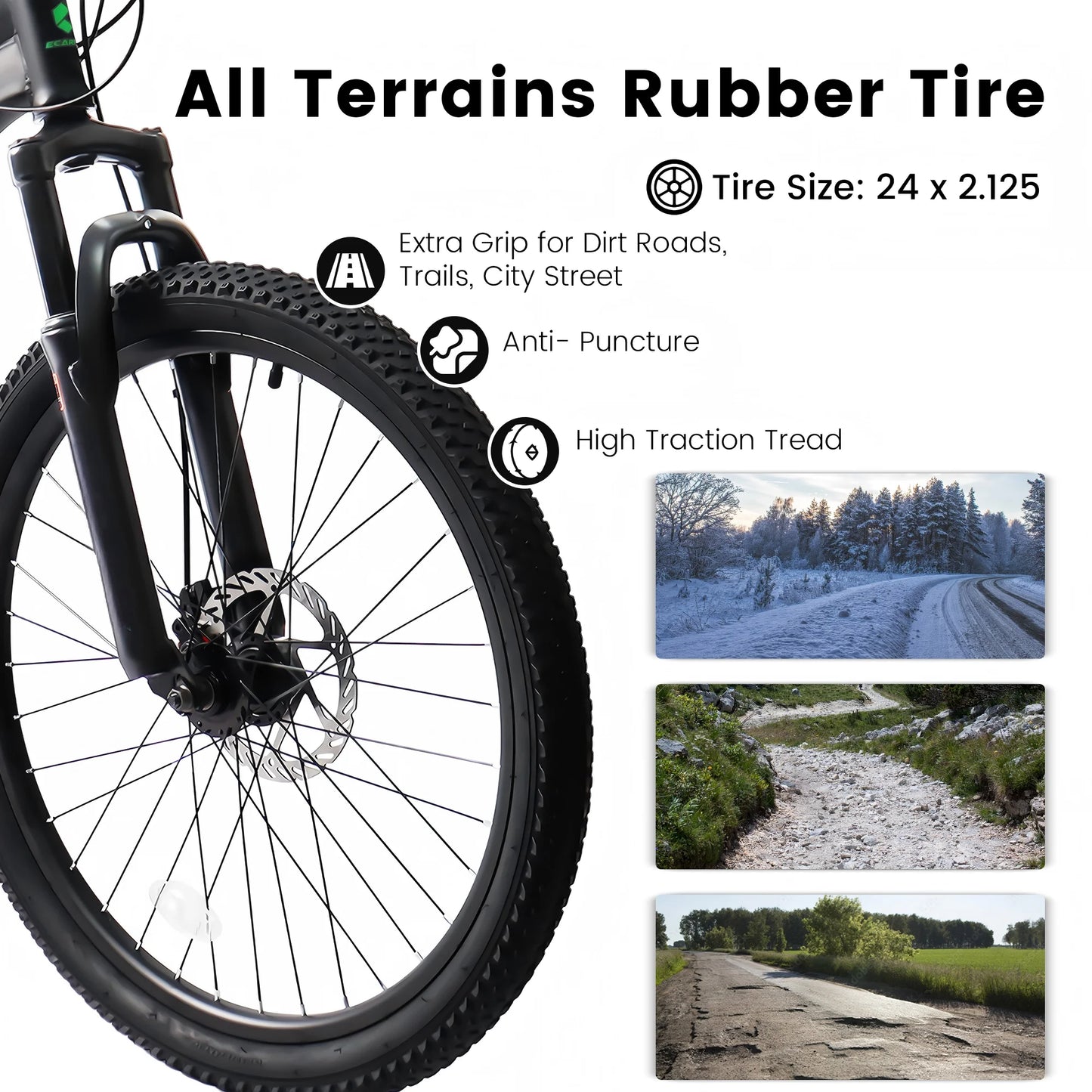 24 Inch Mountain Bike with Full Suspension 21 Speed Shifter Lever with Gear Indicator Mechanical Disc Brakes, Unisex for Adults