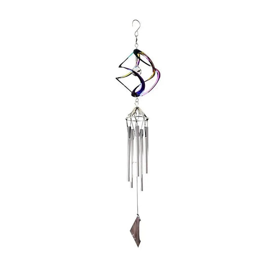 Windchimes Cosmix Spinner Wind Chime, 25.5Inches, Iridescent