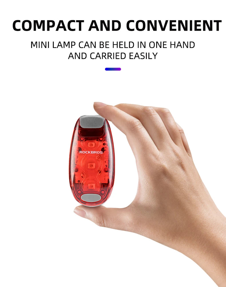 ROCKBROS Rear Bike Tail Light 3Gears Ultra Bright Taillights Fit On Bicycle Easy to Install for Cycling Safety Bicycle Light