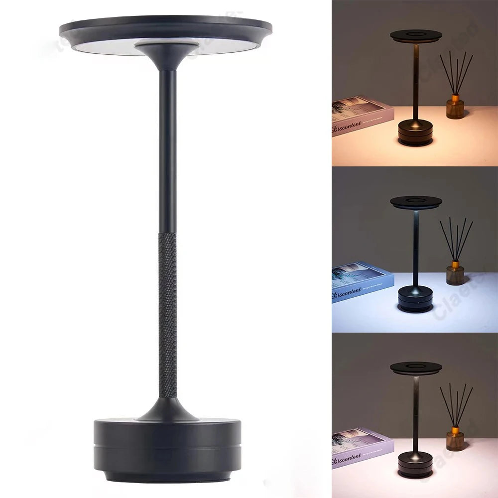 For US ONLY Rechargeable Wireless Table Lamp LED Touch Sensor Desktop Night Light Reading Lamp for Hotel Bar Bedroom Decor Light