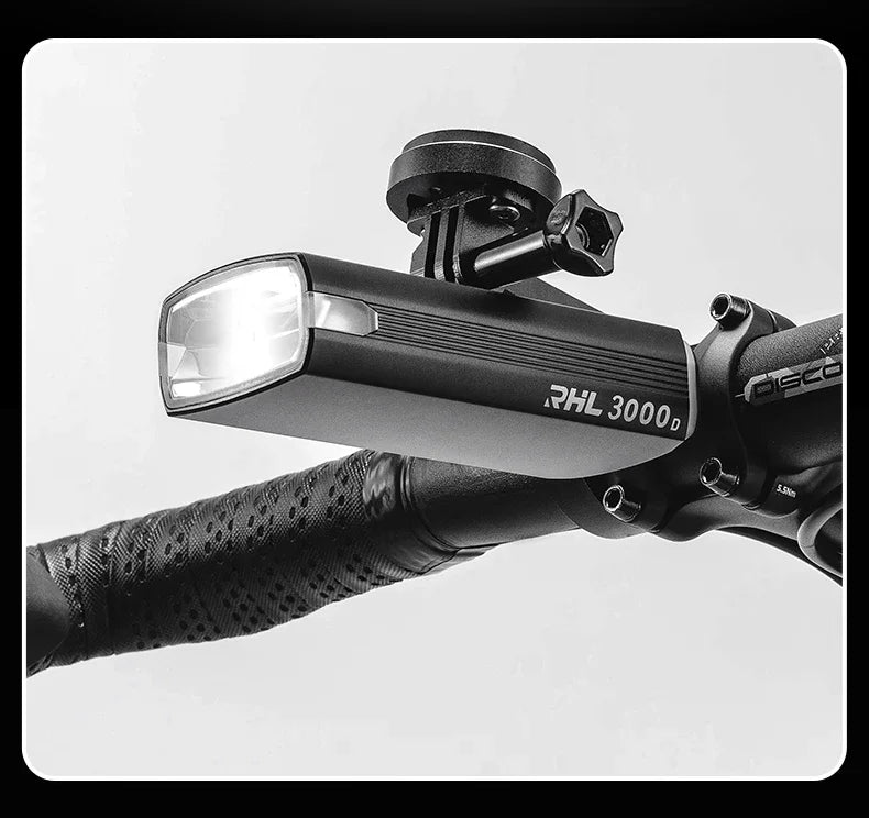 ROCKBROS Bike Light 3000LM 10000mAh Bicycle Front Light Flashlight High Brightness Type-C Bike Lamp Cycling Safety Front Lights
