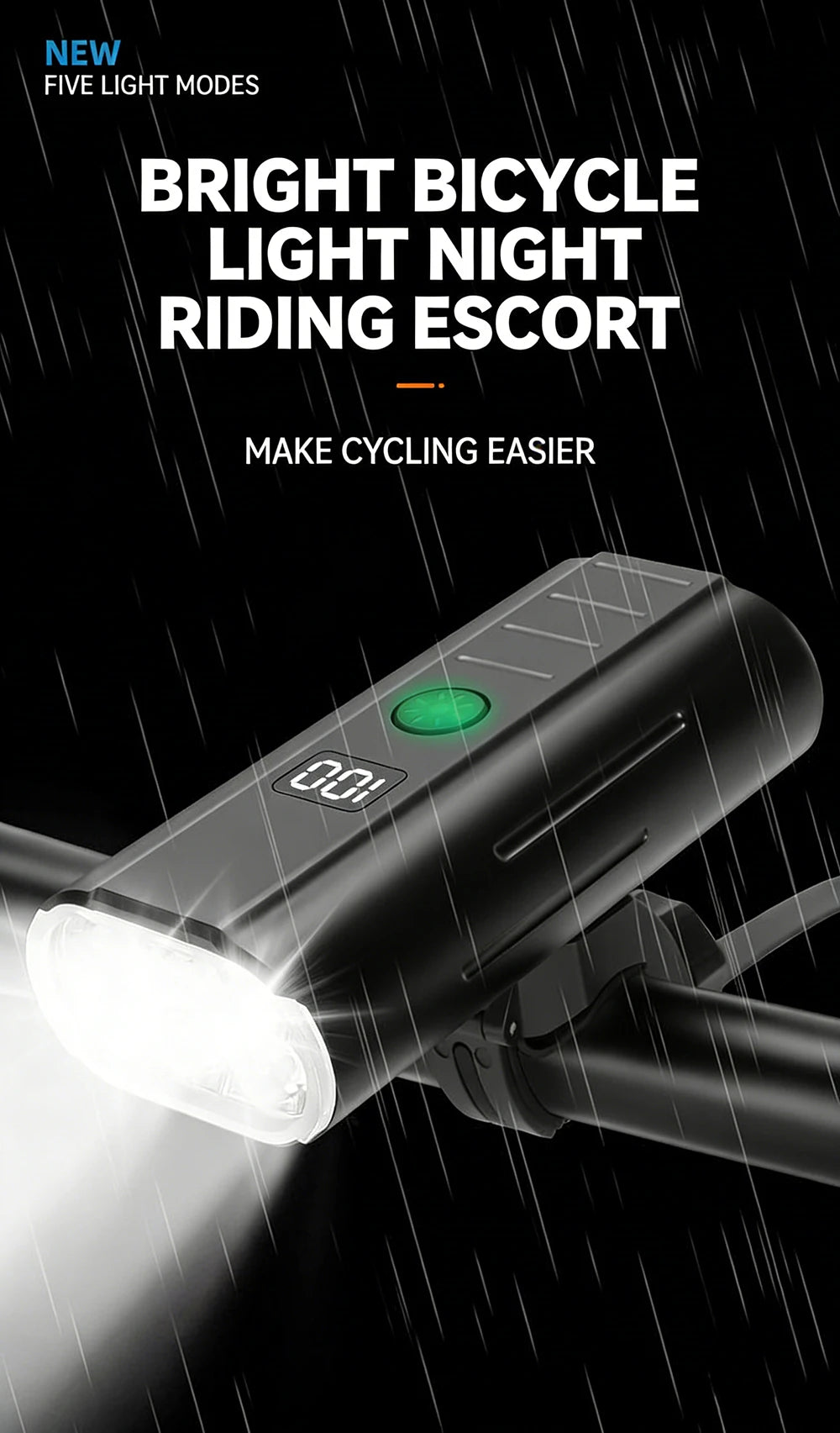BUCKLOS LED Bike Light 2800 Lumens Bicycle Lamp 6000mAh Bicycle Front Lamp Aluminum Alloy Bike Headlight MTB Front Lantern