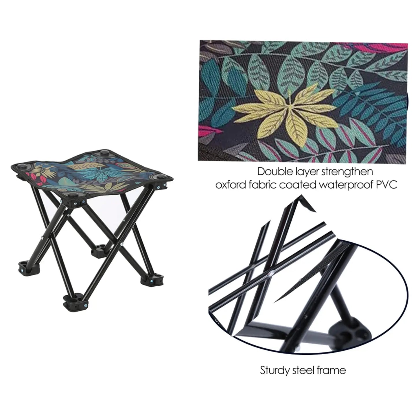 Portable Folding Stool Outdoor Camping Stool for Camping, Hiking, Fishing, Beach,Lightweight Camping Chair Travel with Carry Bag