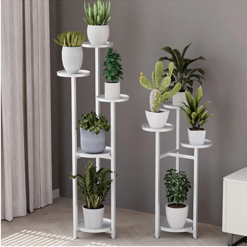 Tiered Plant Stand Indoor, Multi-Layer Metal Corner Planter Stands with Anti-slip Feet Tall Planter Holder Shelf for Home Office