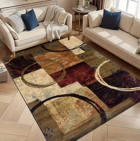 Geometric Circular Arc Carpet for Living Room Decor Sofa Table Large Area Rugs Hallway Balcony Carpet Bedroom Non-slip Alfombra