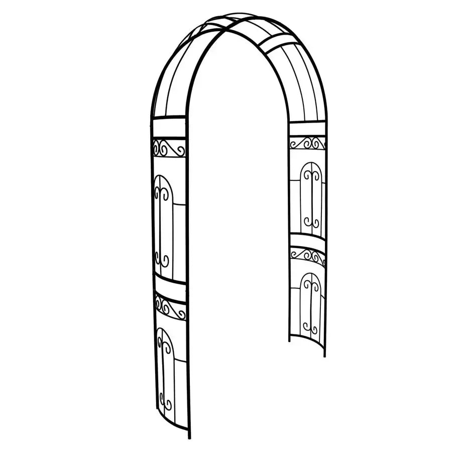 Pergola Arbor, 95.3 H x 45 W Garden Wedding Arch Curved Metal Enduring Iron Garden Arch Trellis for Climbing Plants Outdoor Cer