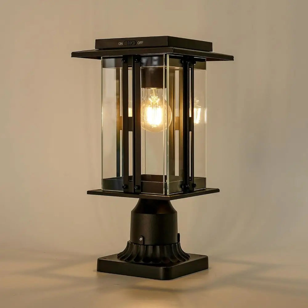 Lamp Post Light, Dusk to Dawn, Craftsman Style Post Light Waterproof, Powered with Pier Mount Base, 200 Lumens Post Lights