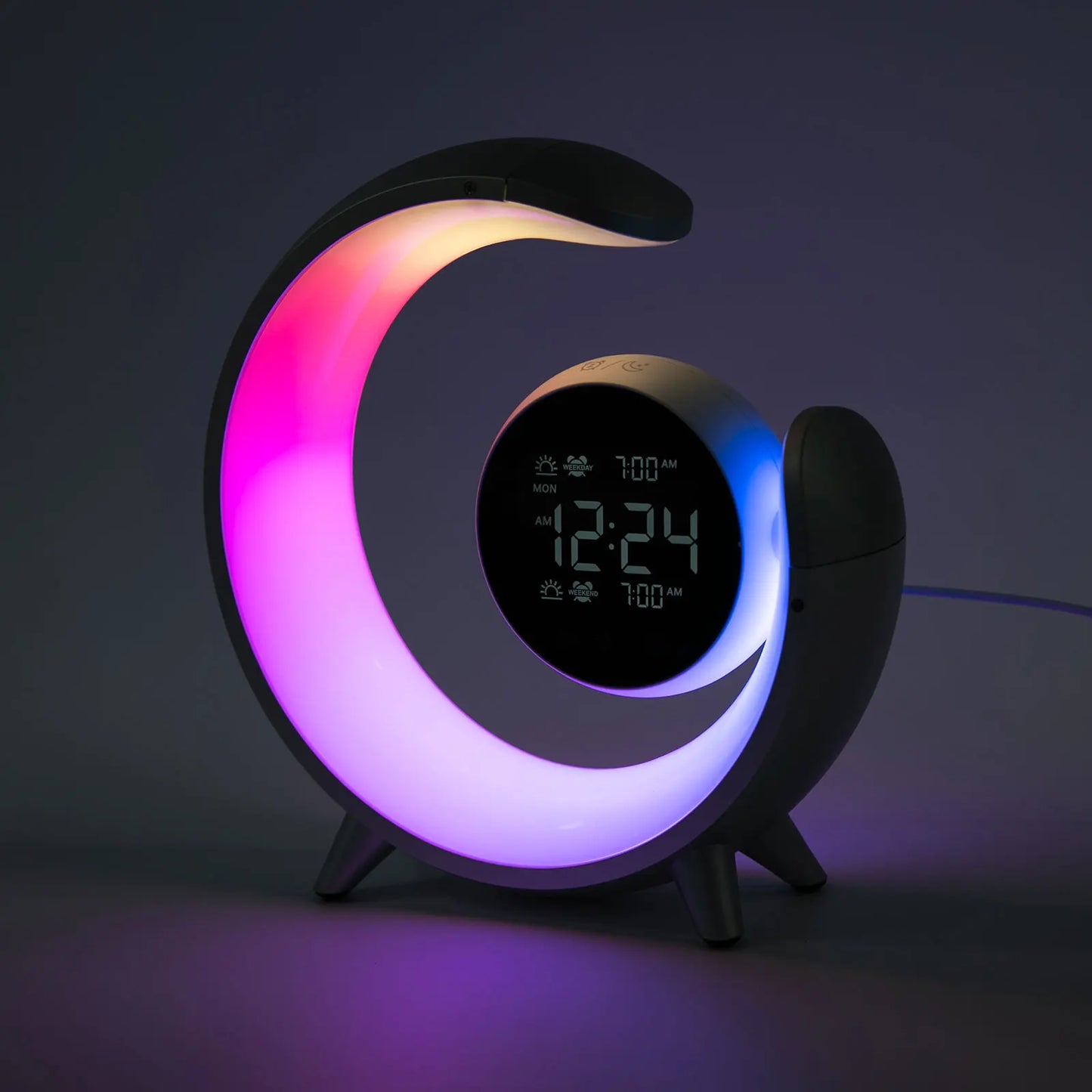 Intelligent Table Lamp Night Light Lamp Home Office Study Bedside Night Light 360° Immersive Sound for Bedrooms/Game Rooms
