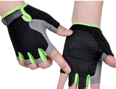 Anti Slip Shock Breathable Half Finger Gloves Men Women Half Finger Gloves Breathable Cycling Gloves Bicycle Gloves Bike Gloves