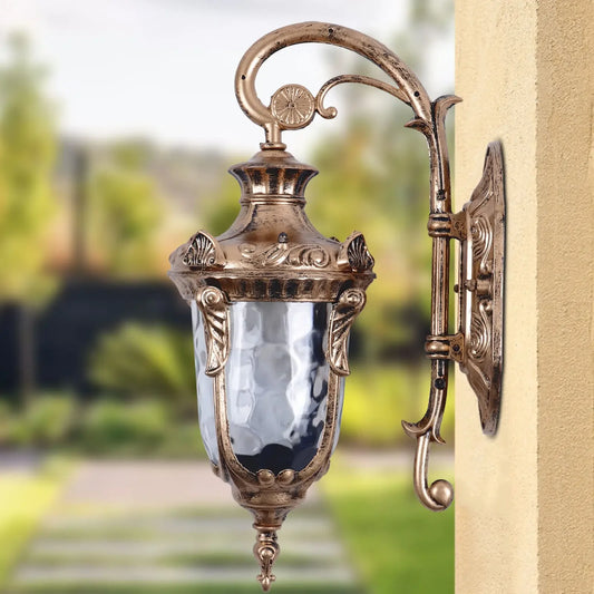 Antique Vintage Exterior Waterproof Wall Lantern Lamp, Outdoor Wall Light Fixtures, 16.9”H Porch Lights Fixtures for Garden Use