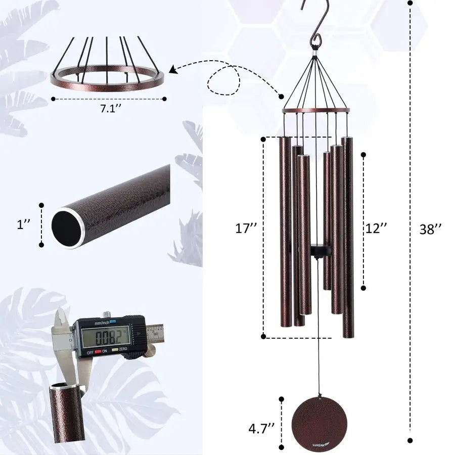 Wind Chimes for Outside Deep Tone 38 Wind Chimes Outdoor Clearance, Deep Tone, Windchimes Outdoors, Memorial,Wind Spinner, Sympa