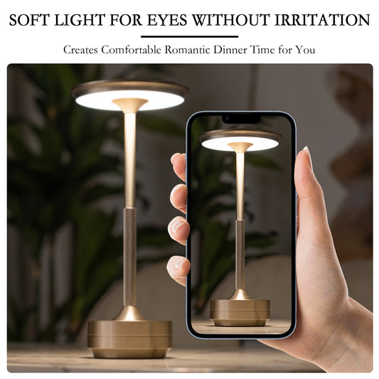For US ONLY Rechargeable Wireless Table Lamp LED Touch Sensor Desktop Night Light Reading Lamp for Hotel Bar Bedroom Decor Light