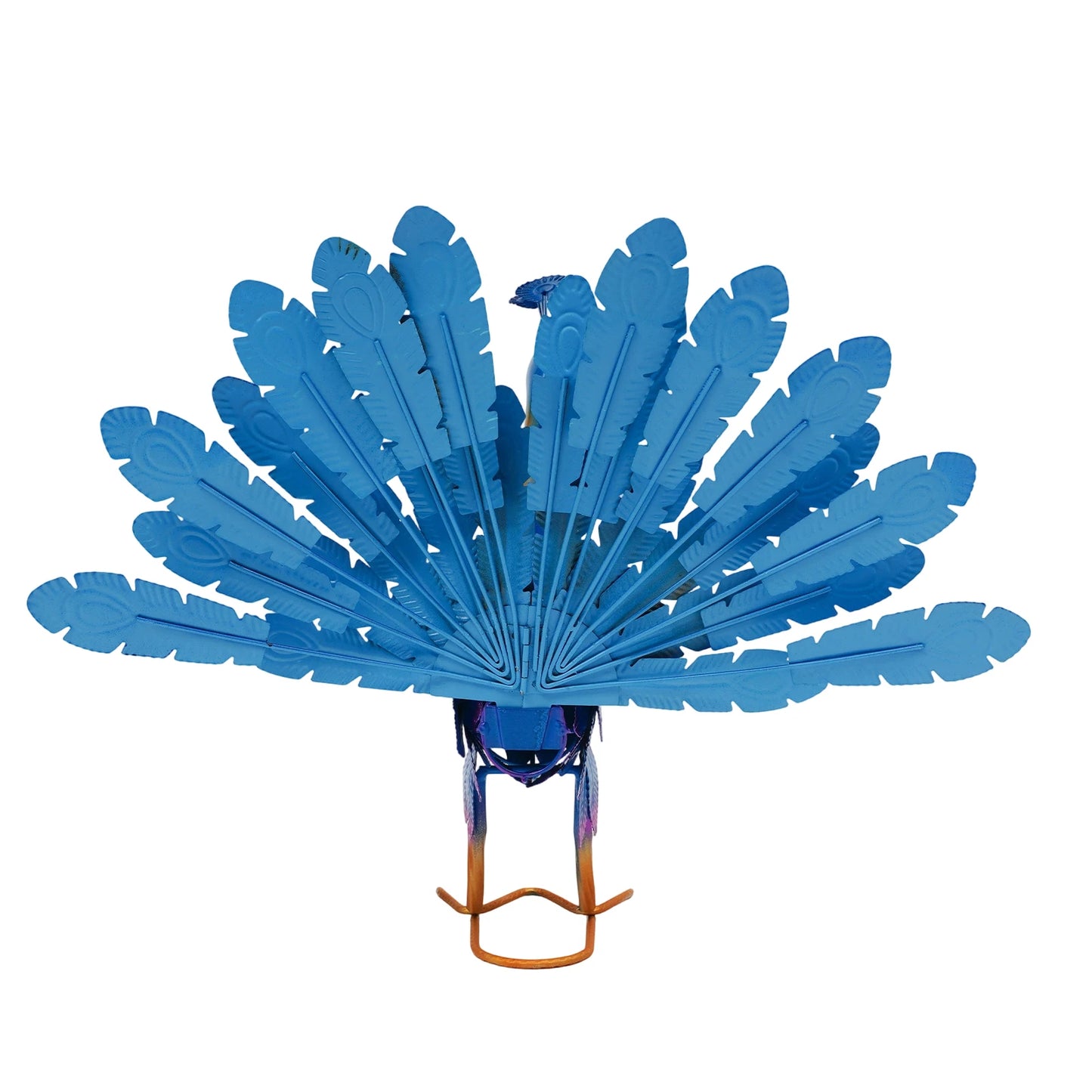 Realistic Metal Peacock Statues Iron Baking Paint Freestanding Outdoor Garden Decorative Ornaments Modern Yard Art Sculptures