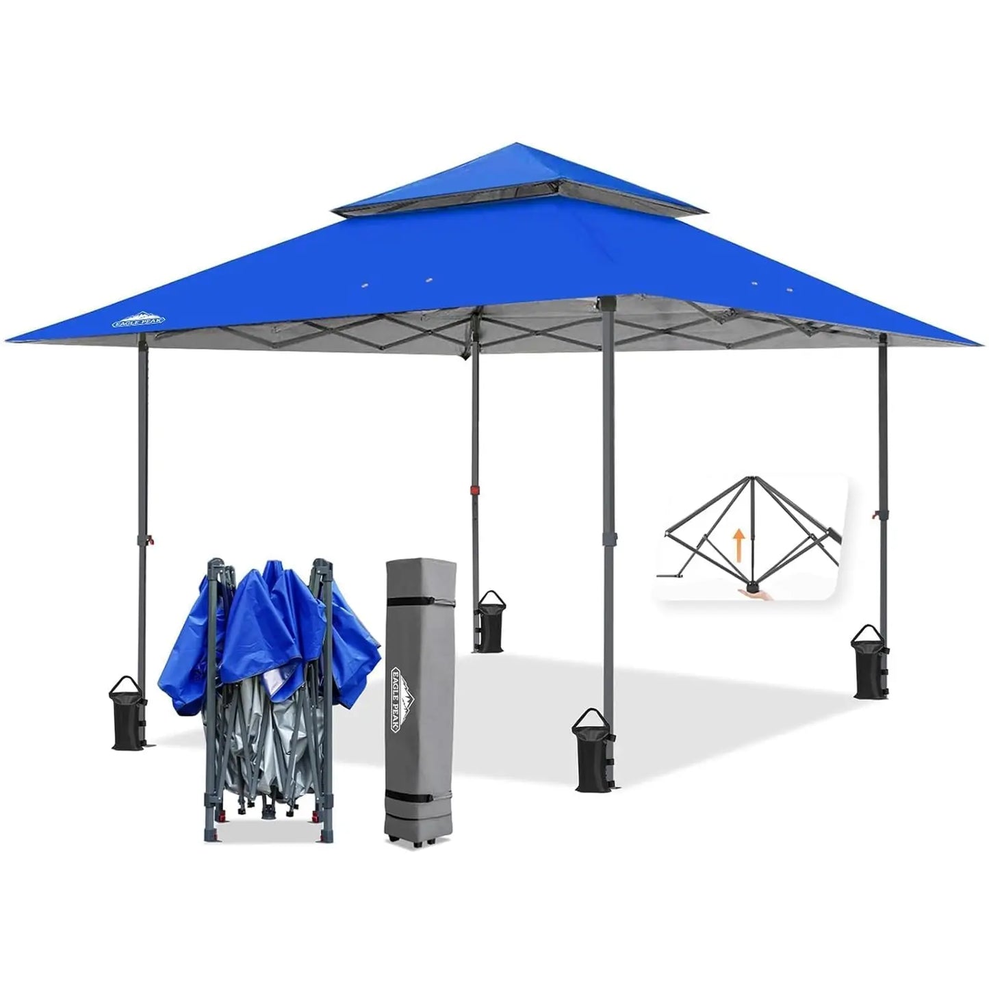 13x13 Straight Leg Pop Up Canopy Tent Instant Outdoor Canopy Easy Single Person Set up Folding Shelter w/Auto, Customized