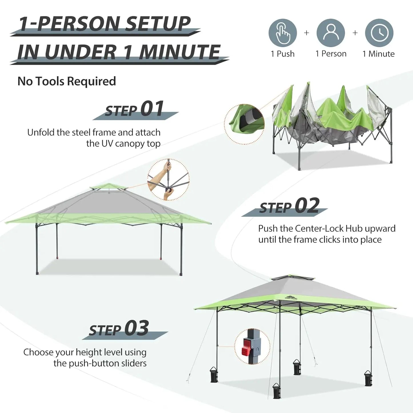 13x13 Straight Leg Pop Up Canopy Tent Instant Outdoor Canopy Easy Single Person Set up Folding Shelter w/Auto, Customized