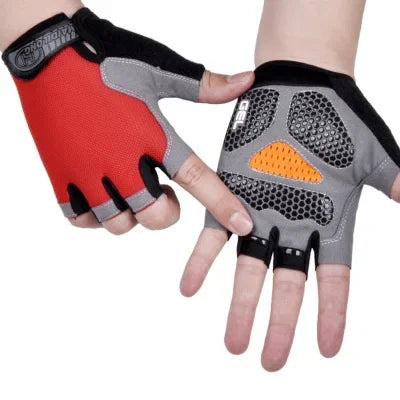 Anti Slip Shock Breathable Half Finger Gloves Men Women Half Finger Gloves Breathable Cycling Gloves Bicycle Gloves Bike Gloves