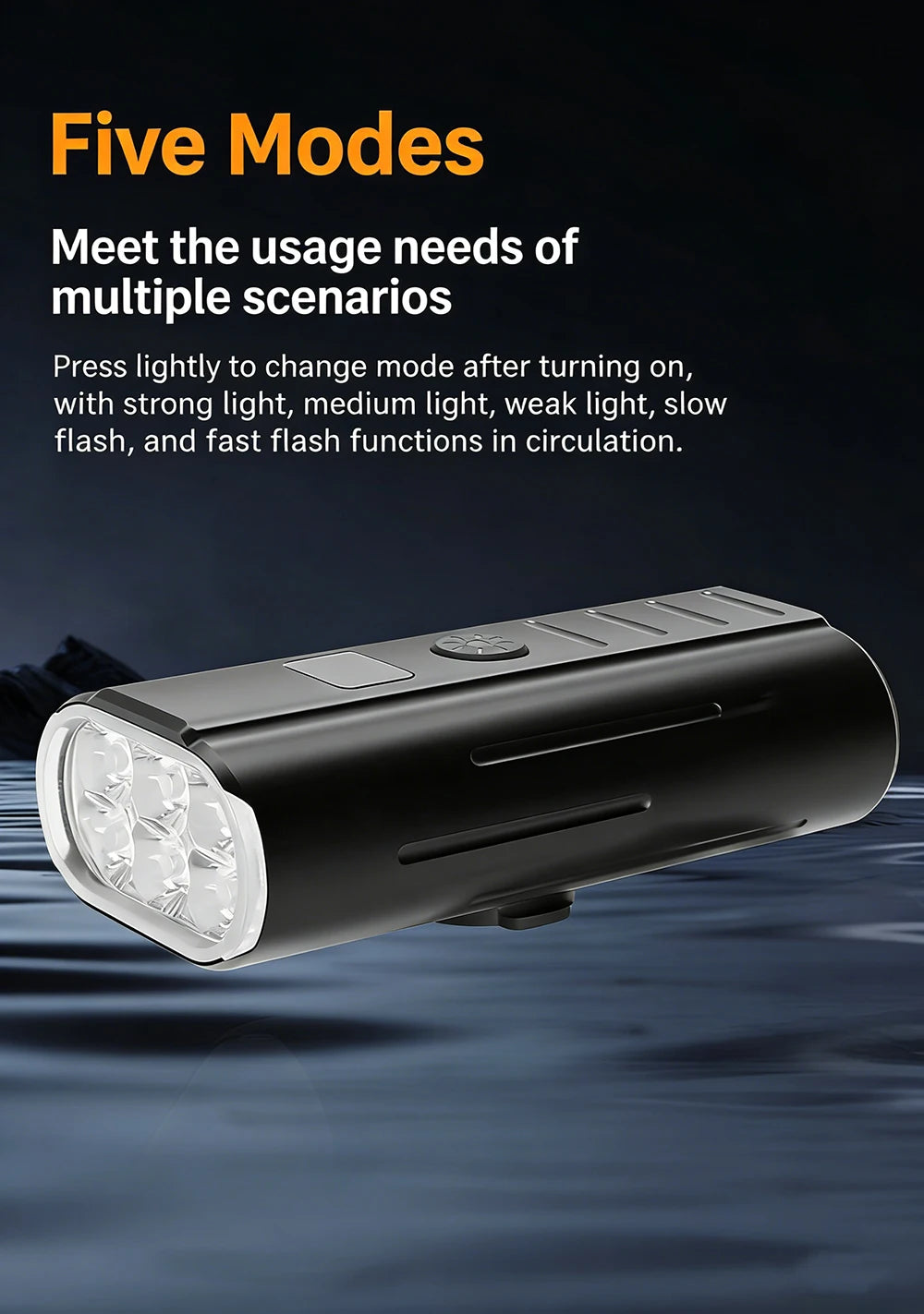 BUCKLOS LED Bike Light 2800 Lumens Bicycle Lamp 6000mAh Bicycle Front Lamp Aluminum Alloy Bike Headlight MTB Front Lantern