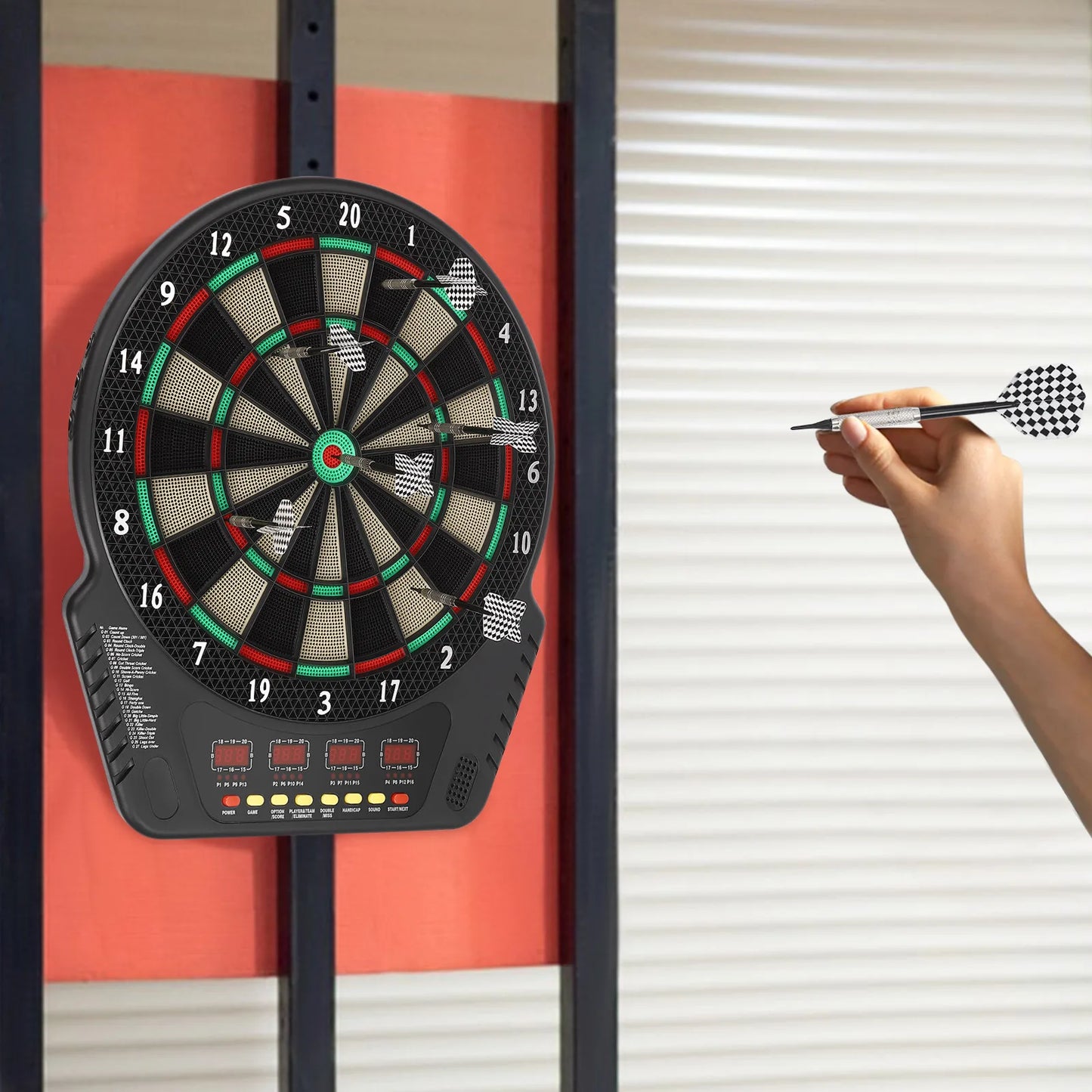 NEW Electronic Soft Tip Dartboard Set, 27 Games, 243 Variants, Includes 6 Darts, Digital Dartboard with Colorful LED