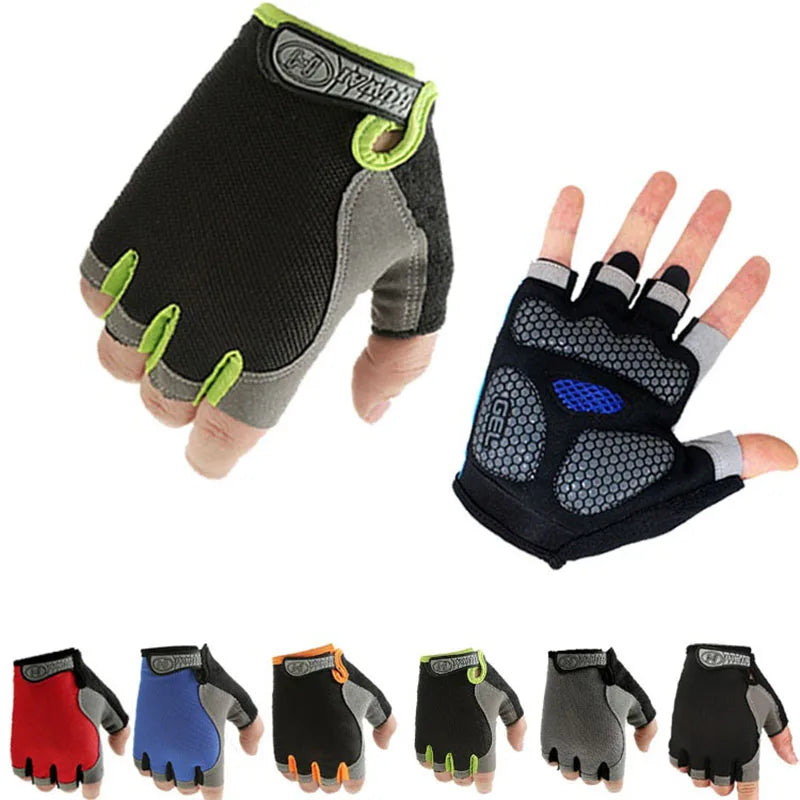 Anti Slip Shock Breathable Half Finger Gloves Men Women Half Finger Gloves Breathable Cycling Gloves Bicycle Gloves Bike Gloves