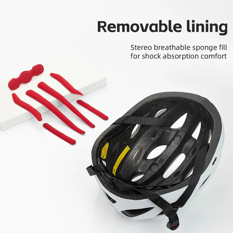 ROCKBROS Cycling Helmet Lightweight Integrated Helmet Head Protection Safety Helmet With Goggles Men Women MTB Road Bike Helmet