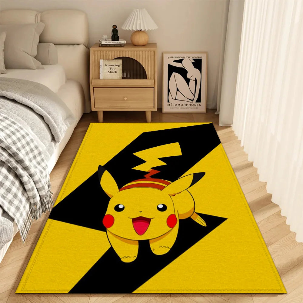 Fashion Entrance Mat Kitchen Carpet Living Room Rugs Decoration P-pikachu Bath Mats Doormat Front Door Balcony Non-slip Pad Rug