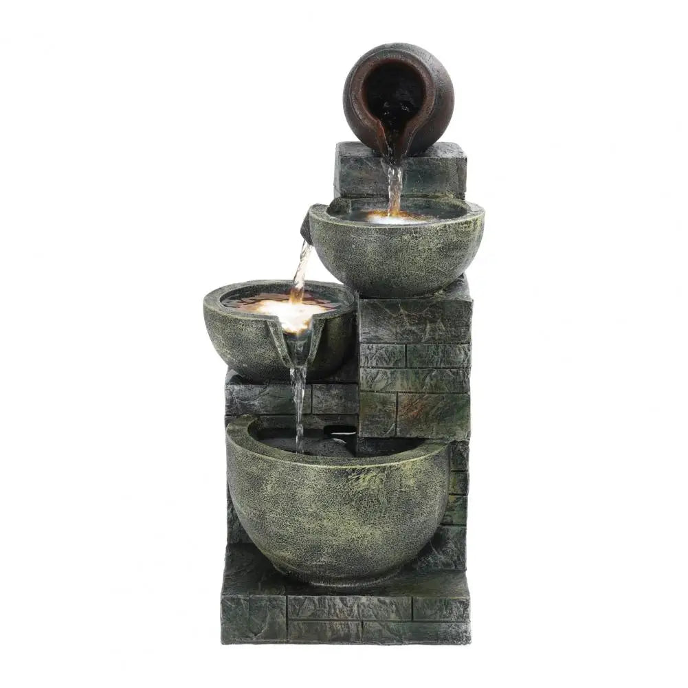 Flowing Water Ornament, Rockery Waterfall Fountain Decoration, Suitable For Balcony, Living Room, And Garden