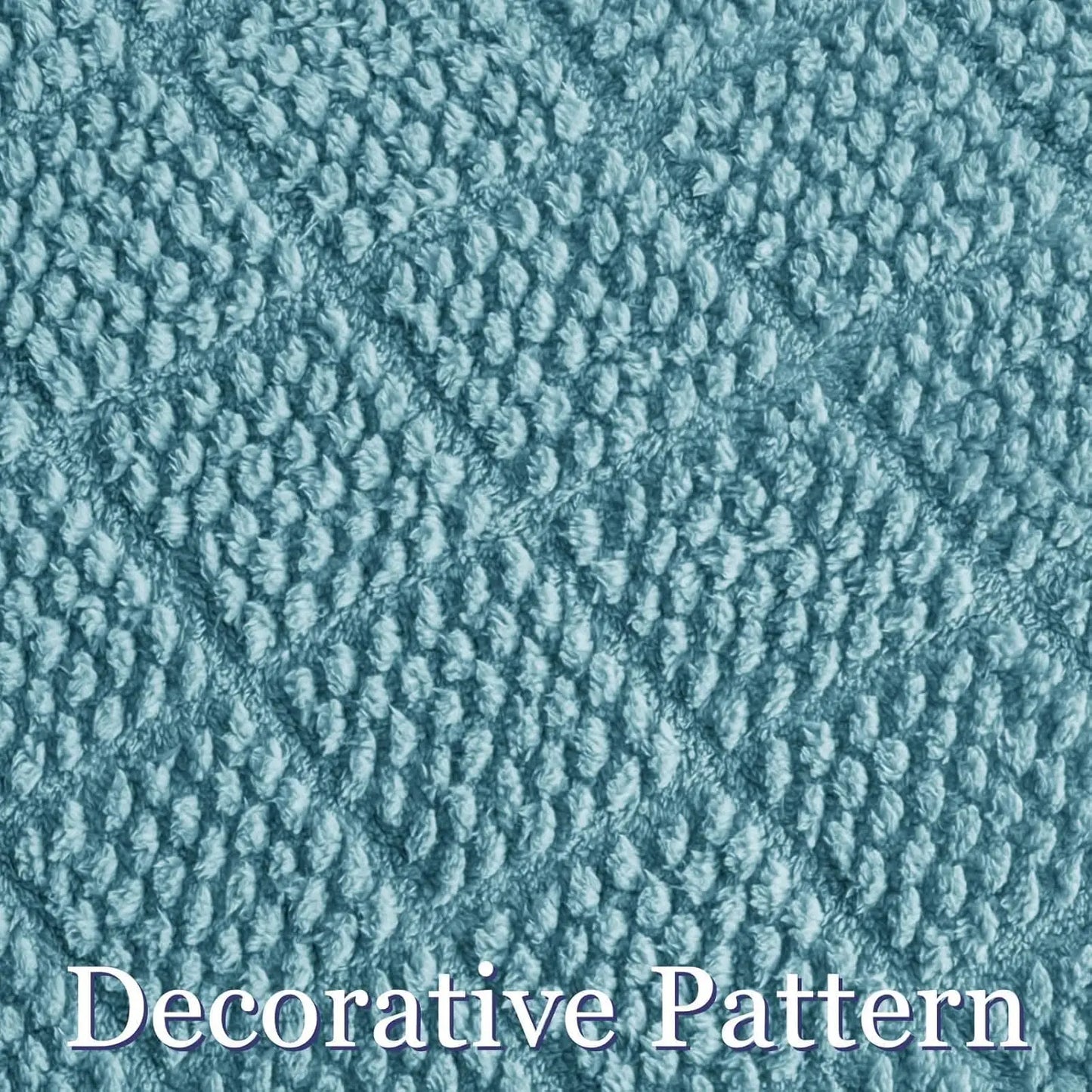 Soft Fluffy Jacquard Waffle Blanket, Lightweight Warm for Couch Bed All Seasons, Slate Blue 50x60 Inch