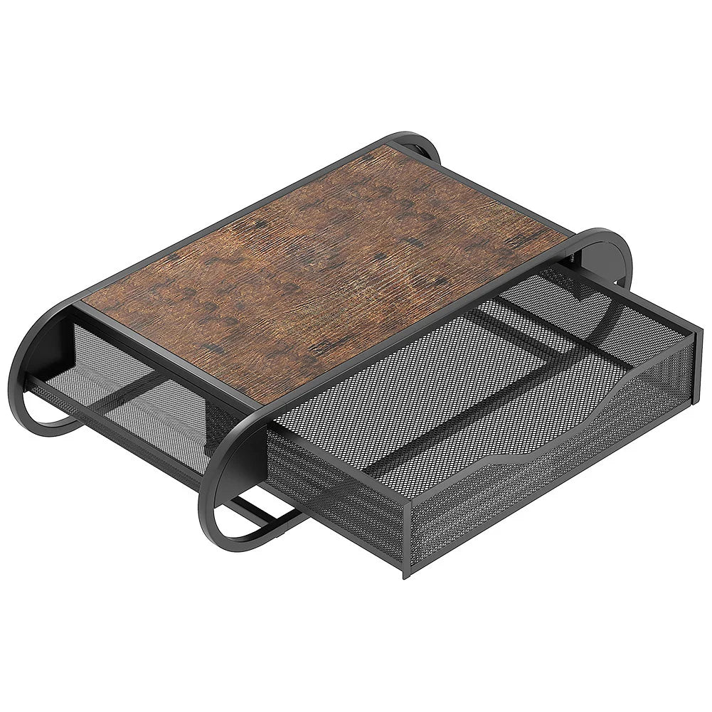 Coffee Pod K Cups Holder, Iron Coffee Station Bar Storage Organizer With Drawer For Coffee Station Bar Storage Desk Oganization