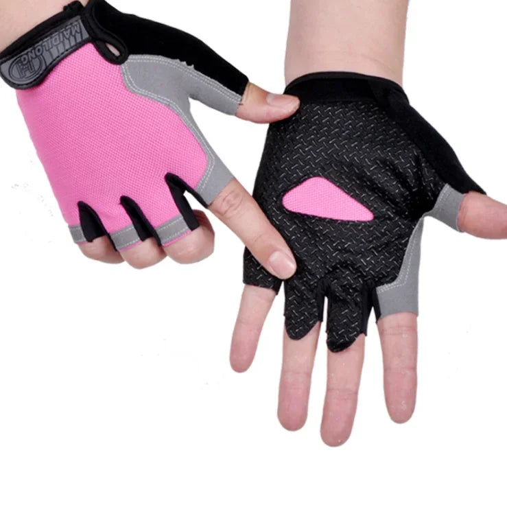 Anti Slip Shock Breathable Half Finger Gloves Men Women Half Finger Gloves Breathable Cycling Gloves Bicycle Gloves Bike Gloves