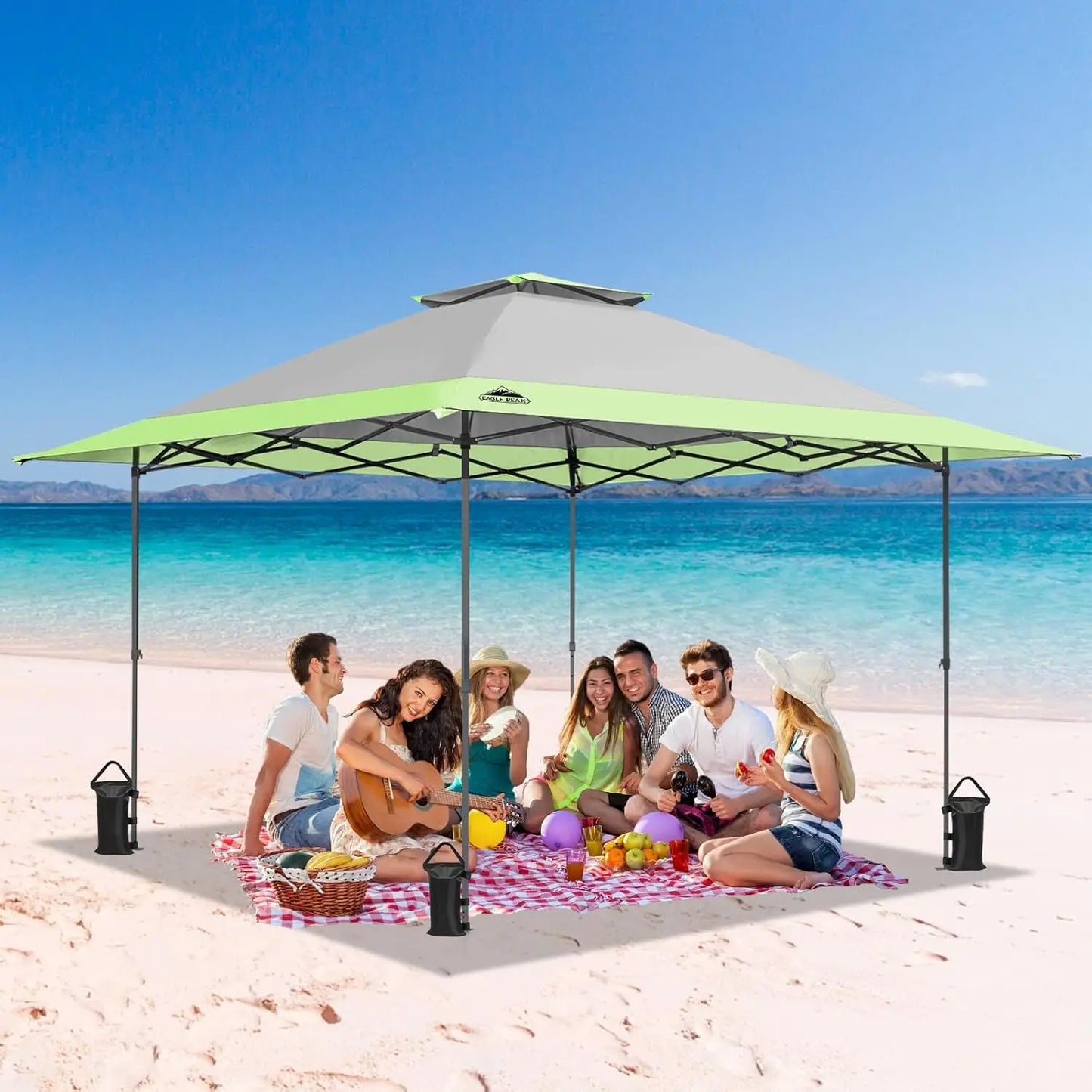13x13 Straight Leg Pop Up Canopy Tent Instant Outdoor Canopy Easy Single Person Set up Folding Shelter w/Auto, Customized