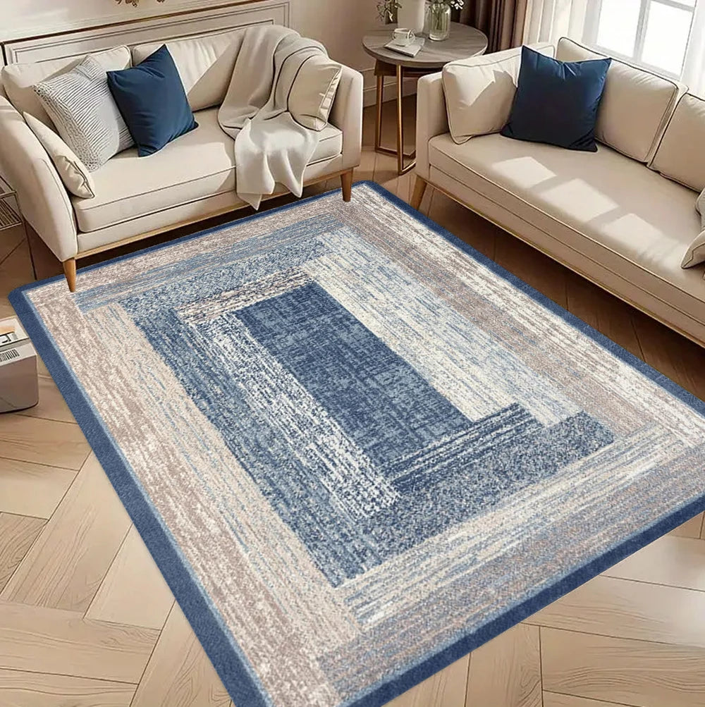 Geometric Living Room Carpet Nordic Minimalist Art Rug for Hotel Homestay Retro American Style Decor Non Slip Floor Mat