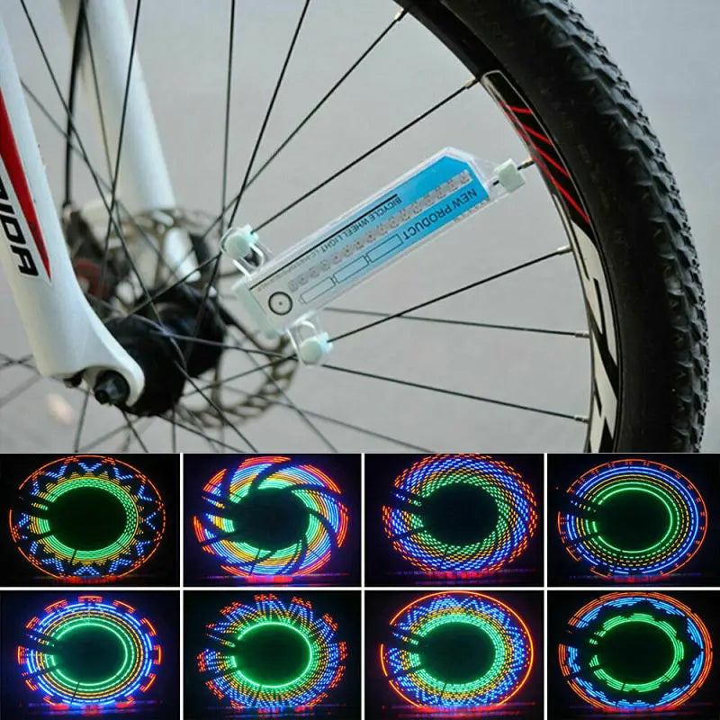 4PCS Bicycle Tire Light LED Spoke Lamp for Cycling Wheel Flash Warning Night Riding Double Sided Waterproof Outdoor Bike