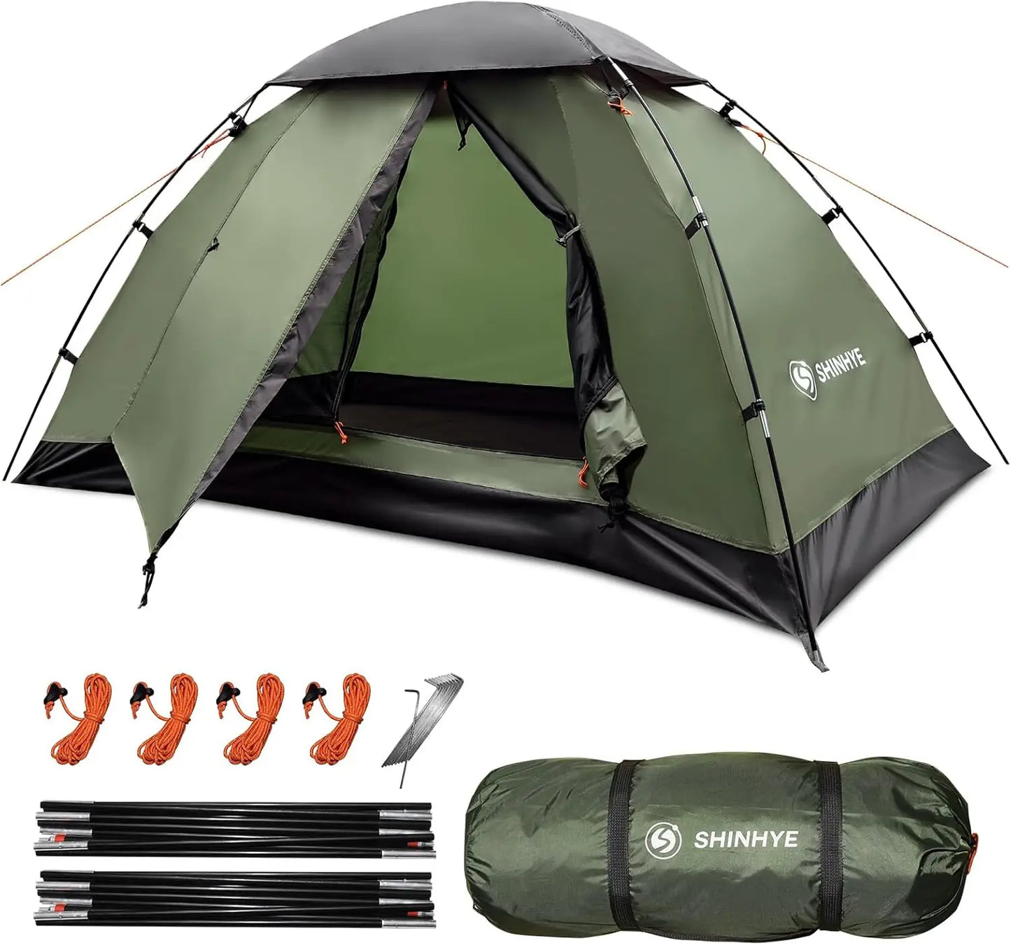 Ultralight Waterproof Backpacking Tent for 1-5 Person Camping, Quick Setup, Windproof Outdoor Tents