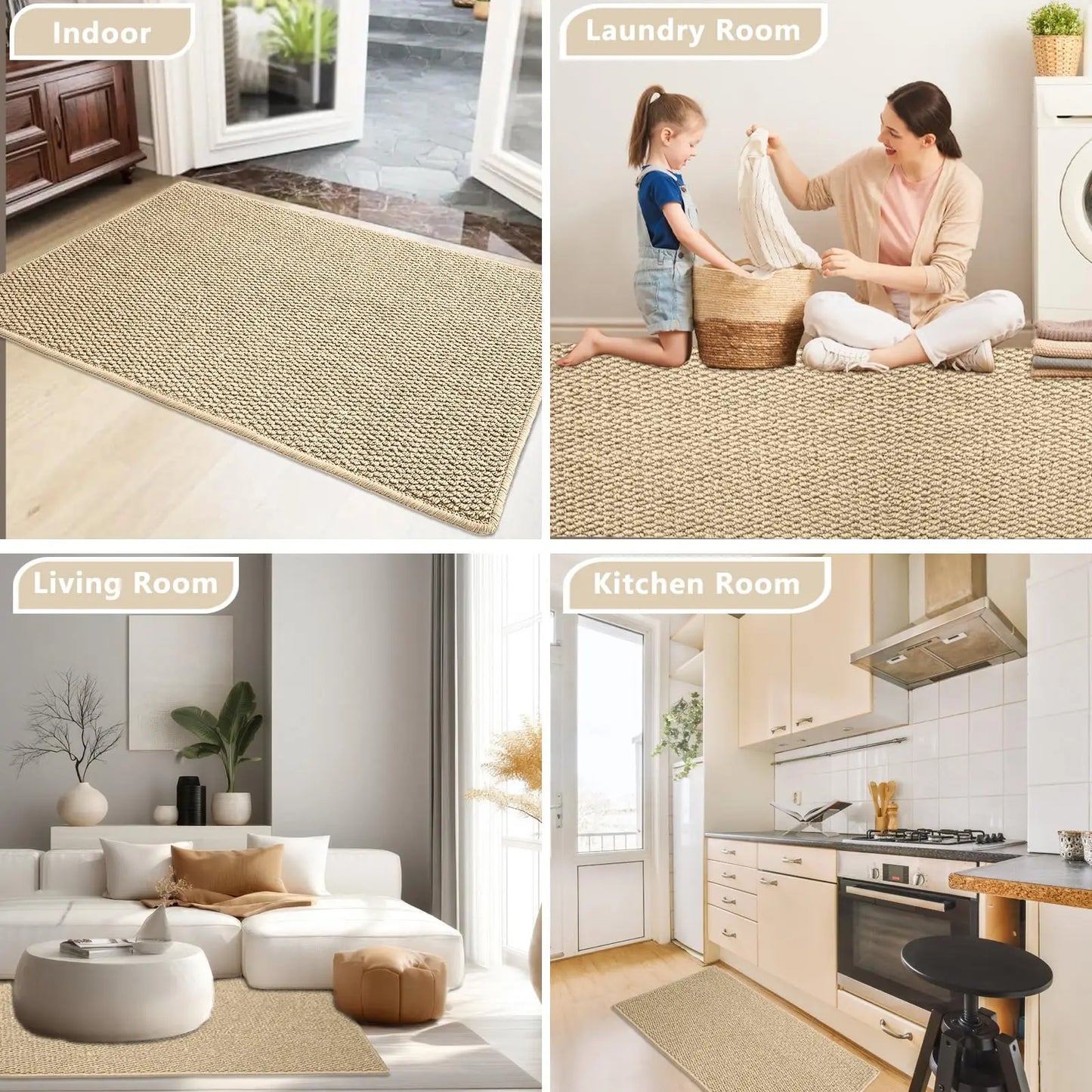 Door Mat Front Entrance Welcome Mat Kitchen Mat Outdoor Indoor Entryway Rug Non-Slip Washable Doormat