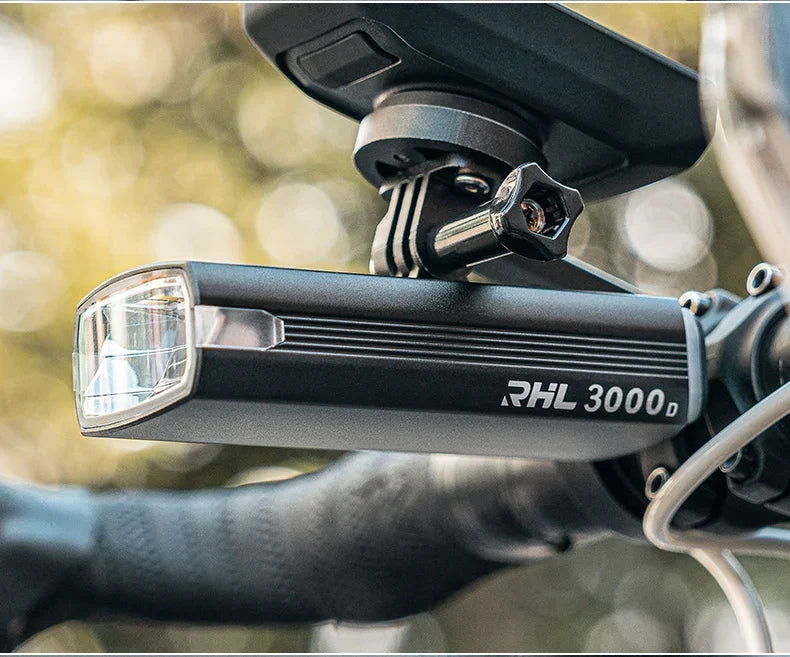 ROCKBROS Bike Light 3000LM 10000mAh Bicycle Front Light Flashlight High Brightness Type-C Bike Lamp Cycling Safety Front Lights