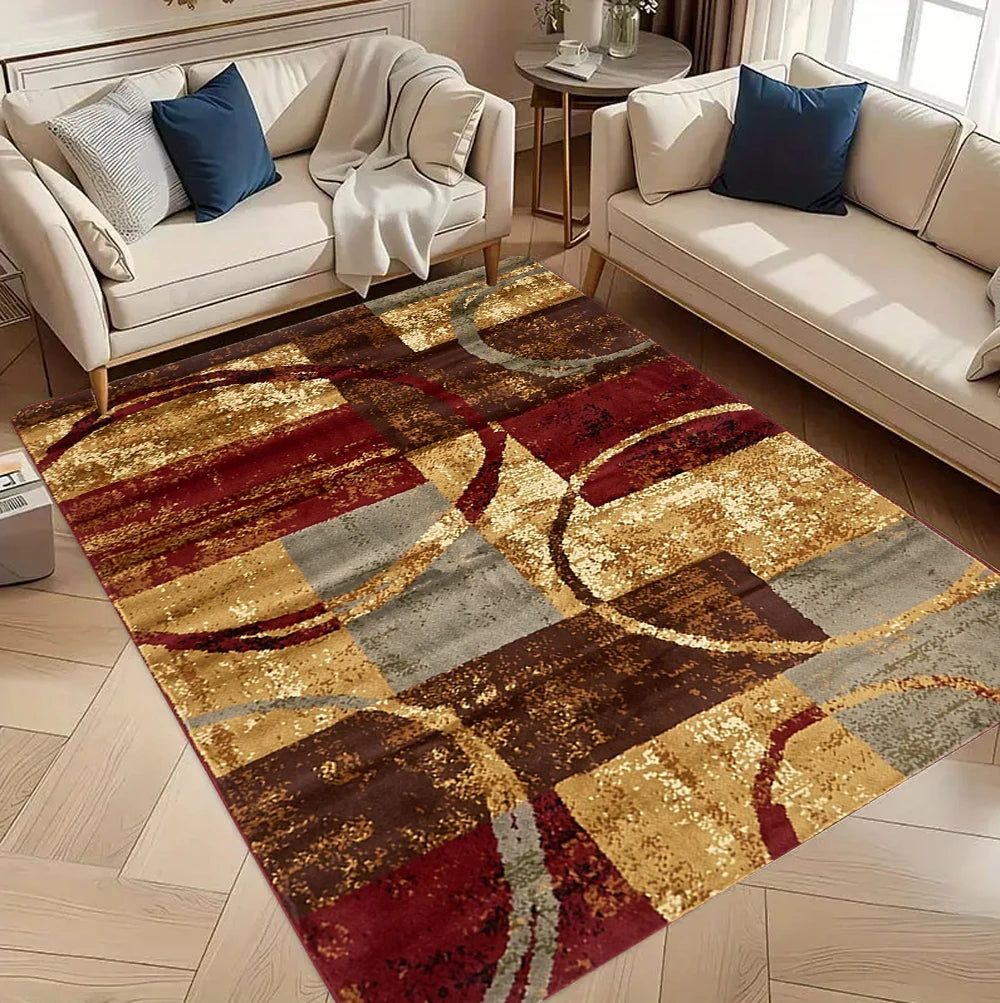 Geometric Circular Arc Carpet for Living Room Decor Sofa Table Large Area Rugs Hallway Balcony Carpet Bedroom Non-slip Alfombra