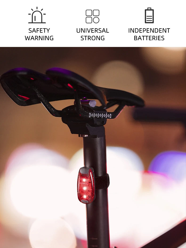 ROCKBROS Rear Bike Tail Light 3Gears Ultra Bright Taillights Fit On Bicycle Easy to Install for Cycling Safety Bicycle Light