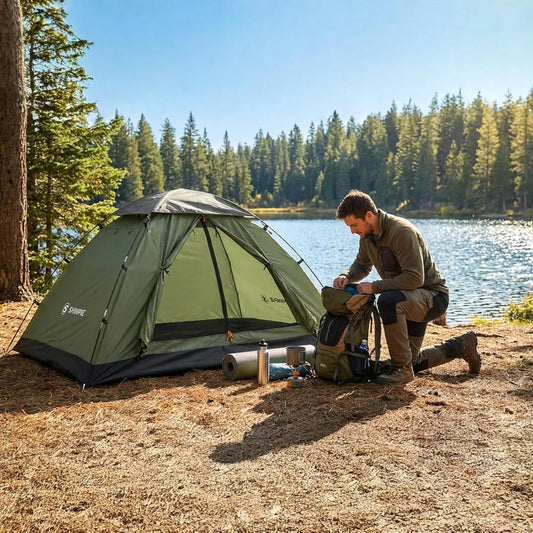 Ultralight Waterproof Backpacking Tent for 1-5 Person Camping, Quick Setup, Windproof Outdoor Tents