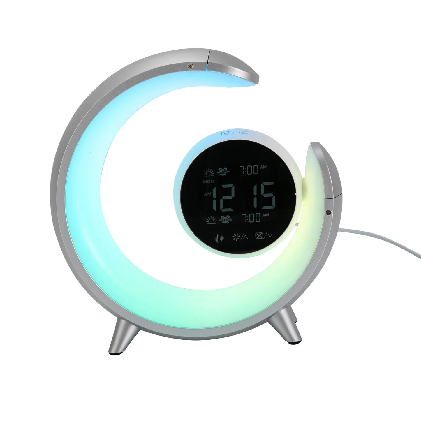 Intelligent Table Lamp Night Light Lamp Home Office Study Bedside Night Light 360° Immersive Sound for Bedrooms/Game Rooms