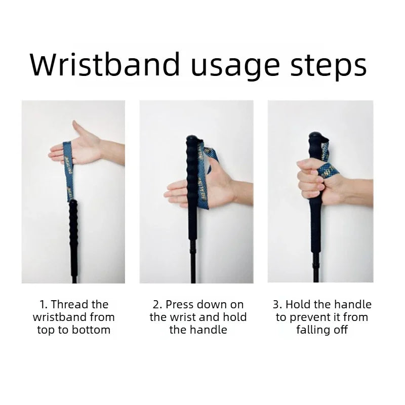 Local+ 2PCs Trekking Poles Carbon Fiber 115g Ultra-Light Hiking Poles Camping Stick Foldable Walking Cane Travel Outdoor Gear