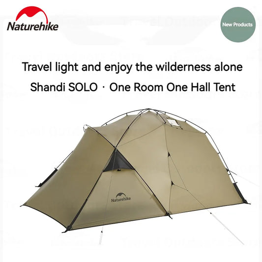 Naturehike Camping Tent 1-2 Person 4 Season CampTent Ultralight Windproof Rainproof 15D Nylon Outdoor Hiking Tent With Chimney