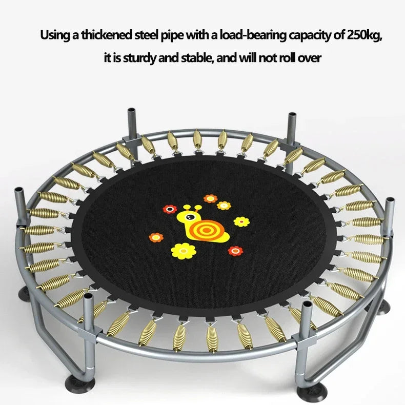 Diameter 1.5m Trampoline Set with PE Protective Net Equipped for Childs Indoor Trampoline Bed Gymnastics Fitness Training Tools