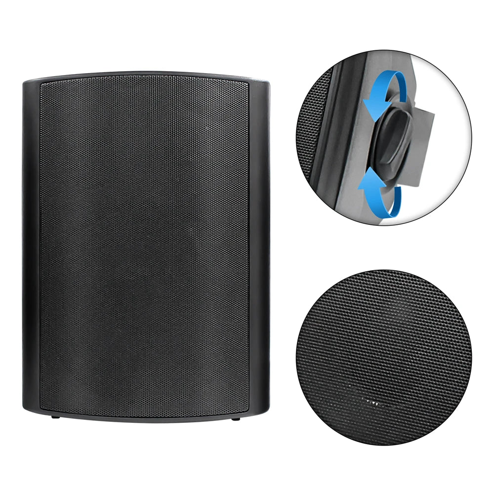 Herdio 6.5 Inch Wall Mounted Speaker 400W Pair Of Passive Outdoor ABS Material Speaker System  Applicable To living Room Garage