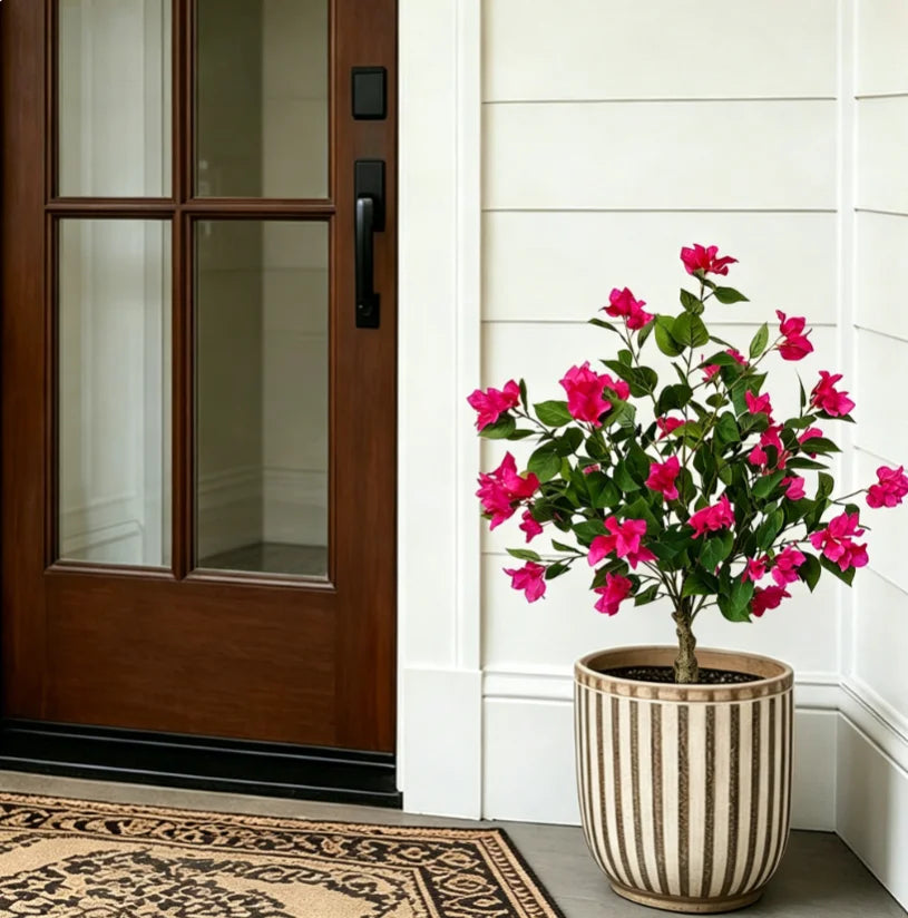 Artificial Bougainvillea Nordic INS Style Fake Plant Multi-Leaf Floor Insert Potted Flower Home Indoor Decor Landscape Ornament
