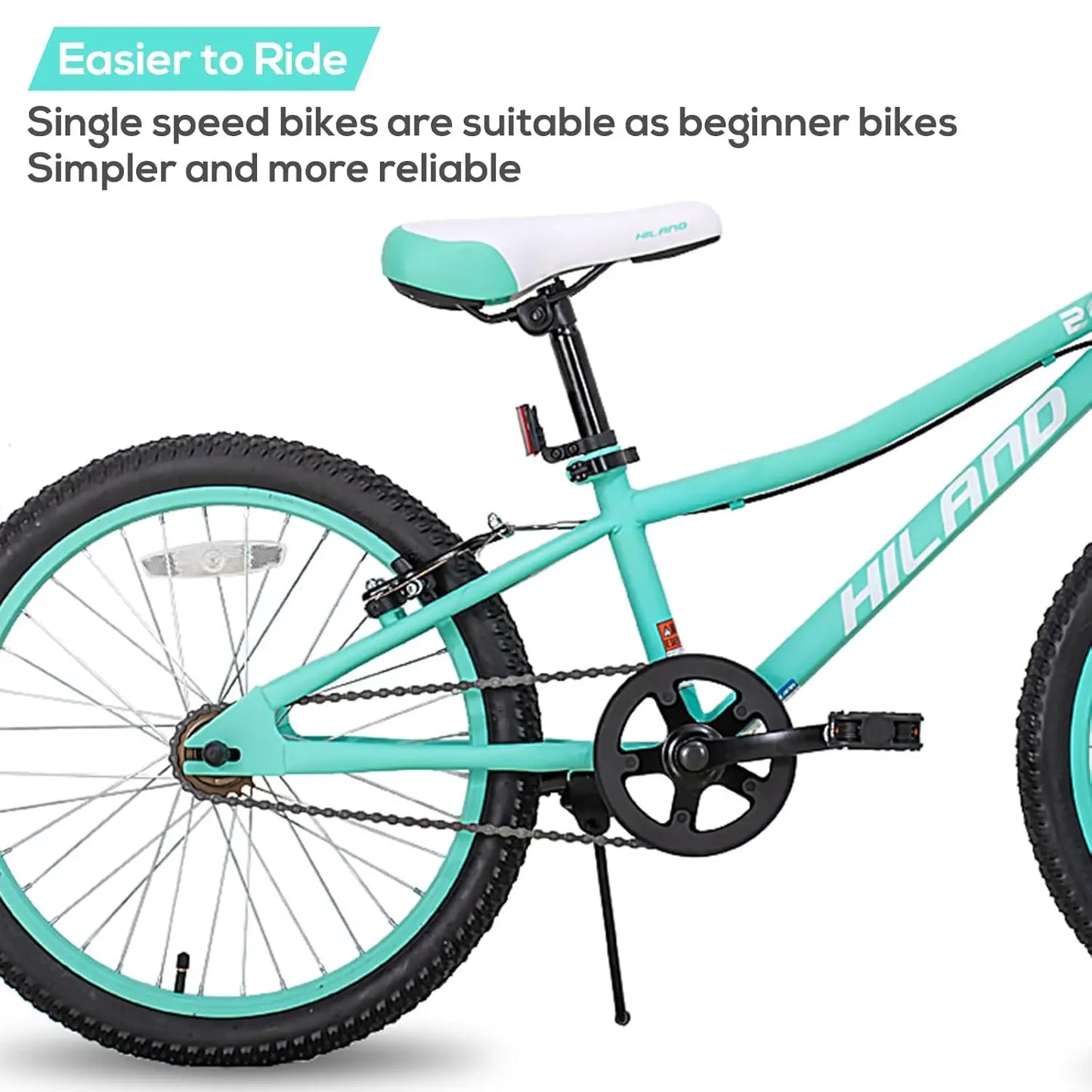 Hiland 20 24 Inch Mountain Bike for Kids Age 5 + Year Old, Front Suspension Fork Kids' Bicycles for Boys Girls, Customized