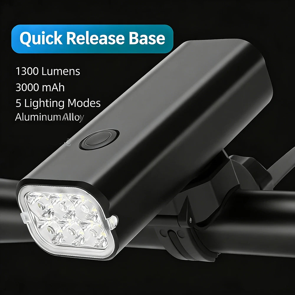 BUCKLOS LED Bike Light 2800 Lumens Bicycle Lamp 6000mAh Bicycle Front Lamp Aluminum Alloy Bike Headlight MTB Front Lantern