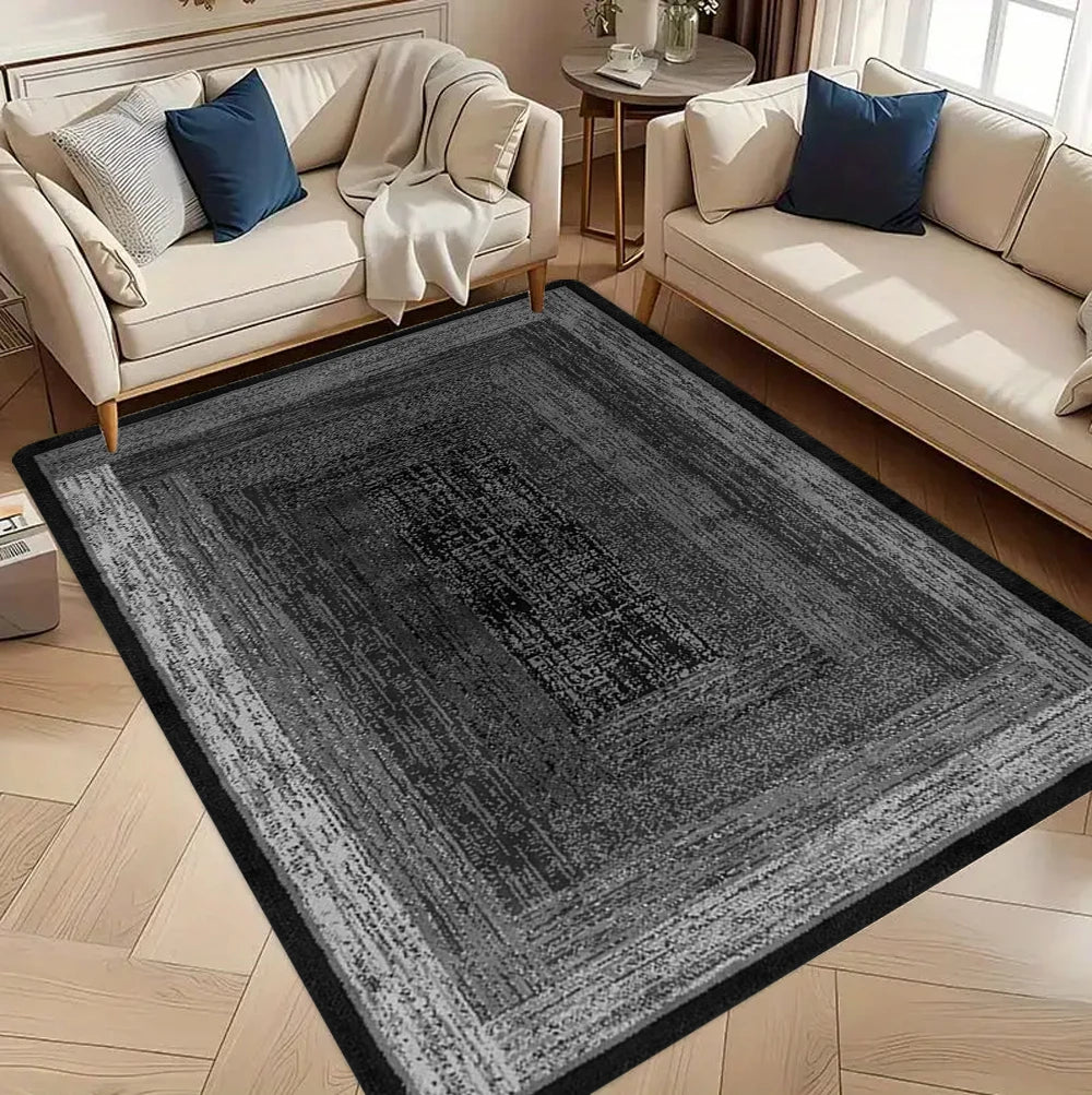 Geometric Living Room Carpet Nordic Minimalist Art Rug for Hotel Homestay Retro American Style Decor Non Slip Floor Mat