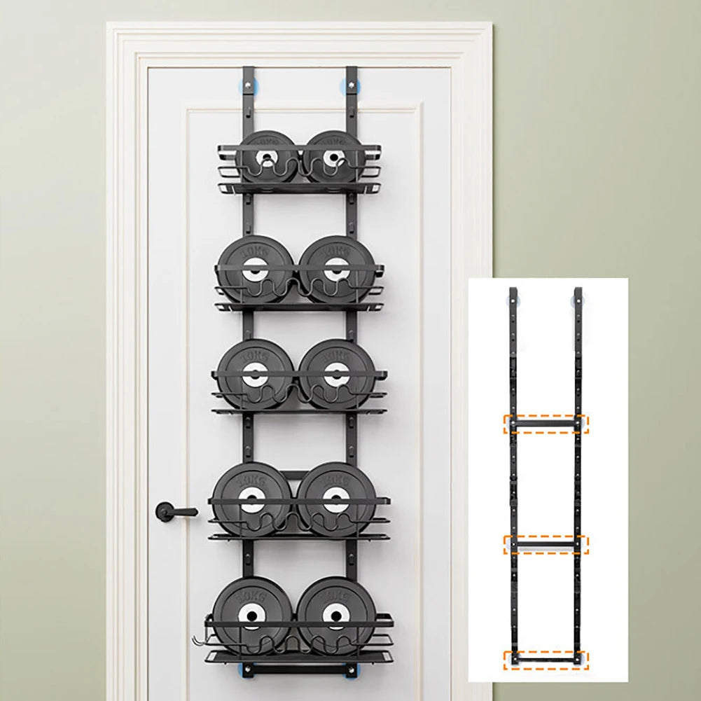 Over The Door Pantry Organizer, Pantry Door Organizer Shelves, Metal Hanging Spice Rack, Multi-Tier Over The Door Organizer